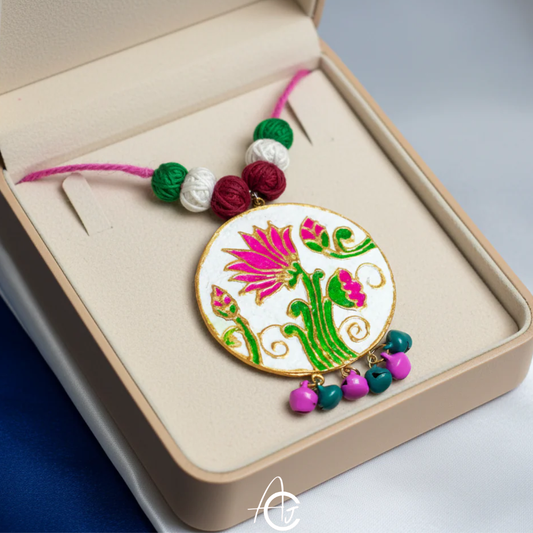 Statement  Necklace, Handpainted : Handmade