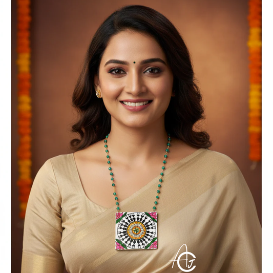 Statement Necklace, Handpainted : Handmade