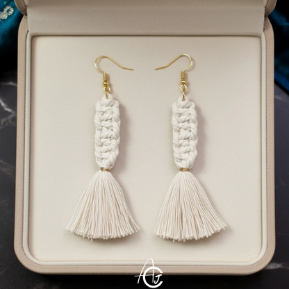 Macrame Earrings : Handmade