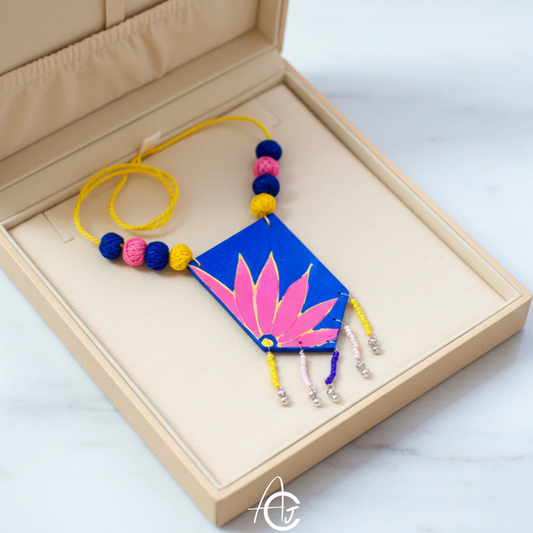 Statement Necklace, Handpainted : Handmade