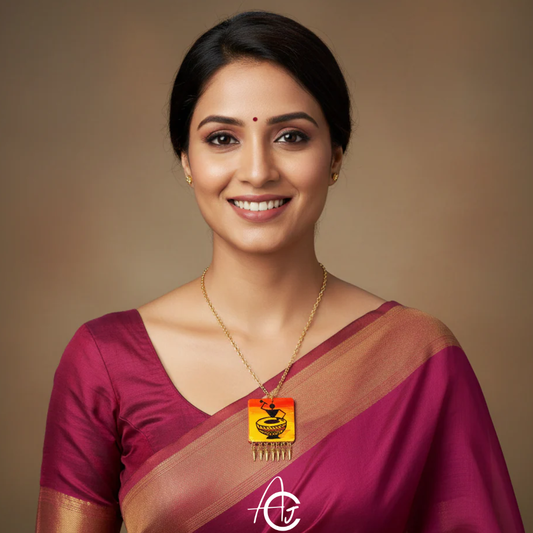 Statement  Necklace, Handpainted : Handmade