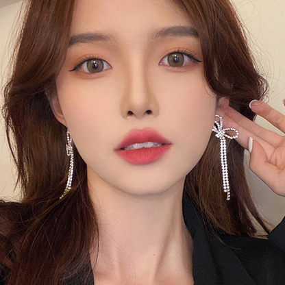 Bling Bow Statement Earrings