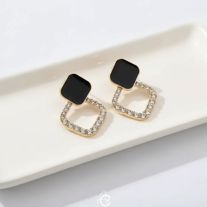 Bling Square Drop Earrings