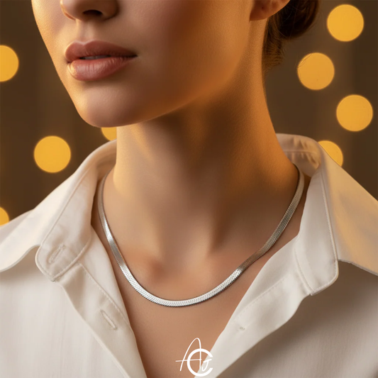 Trendy Fashionista Silver Neckchain