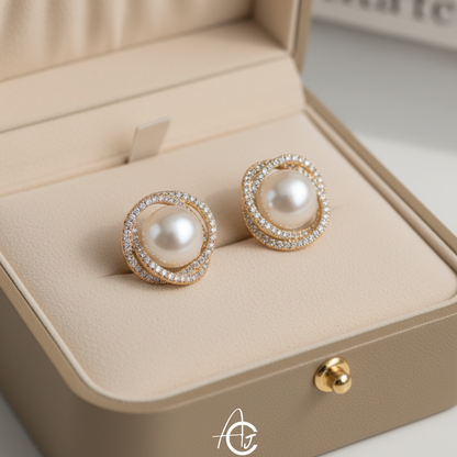 Bling Pearl Earrings