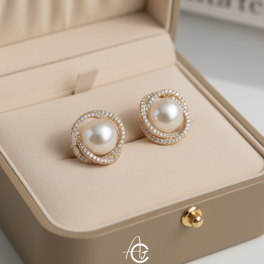Bling Pearl Earrings