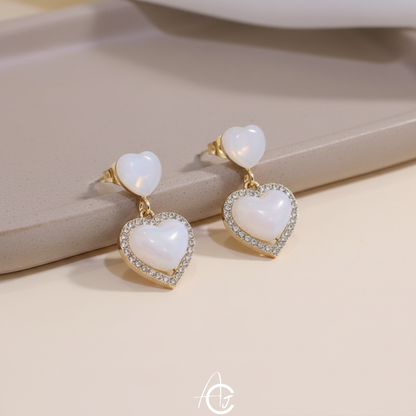 Statement Heart Drop Earrings