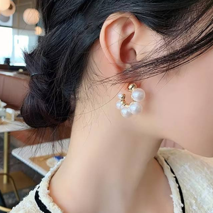 Pretty Pearl Hoop Earrings