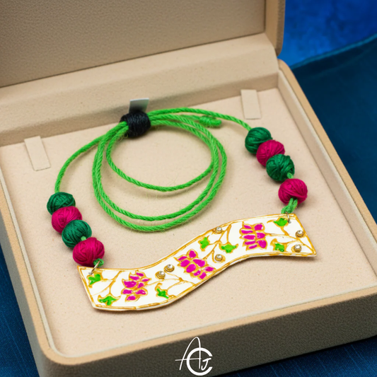 Statement  Necklace, Handpainted : Handmade