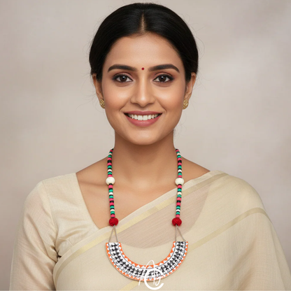 Statement Necklace, Handpainted : Handmade