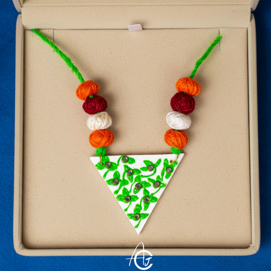 Statement  Necklace Set, Handpainted : Handmade