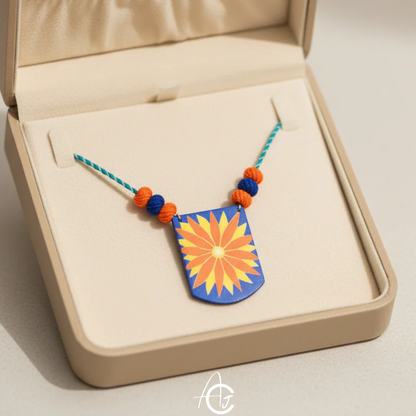 Statement Necklace, Handpainted : Handmade