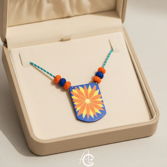 Statement Necklace, Handpainted : Handmade