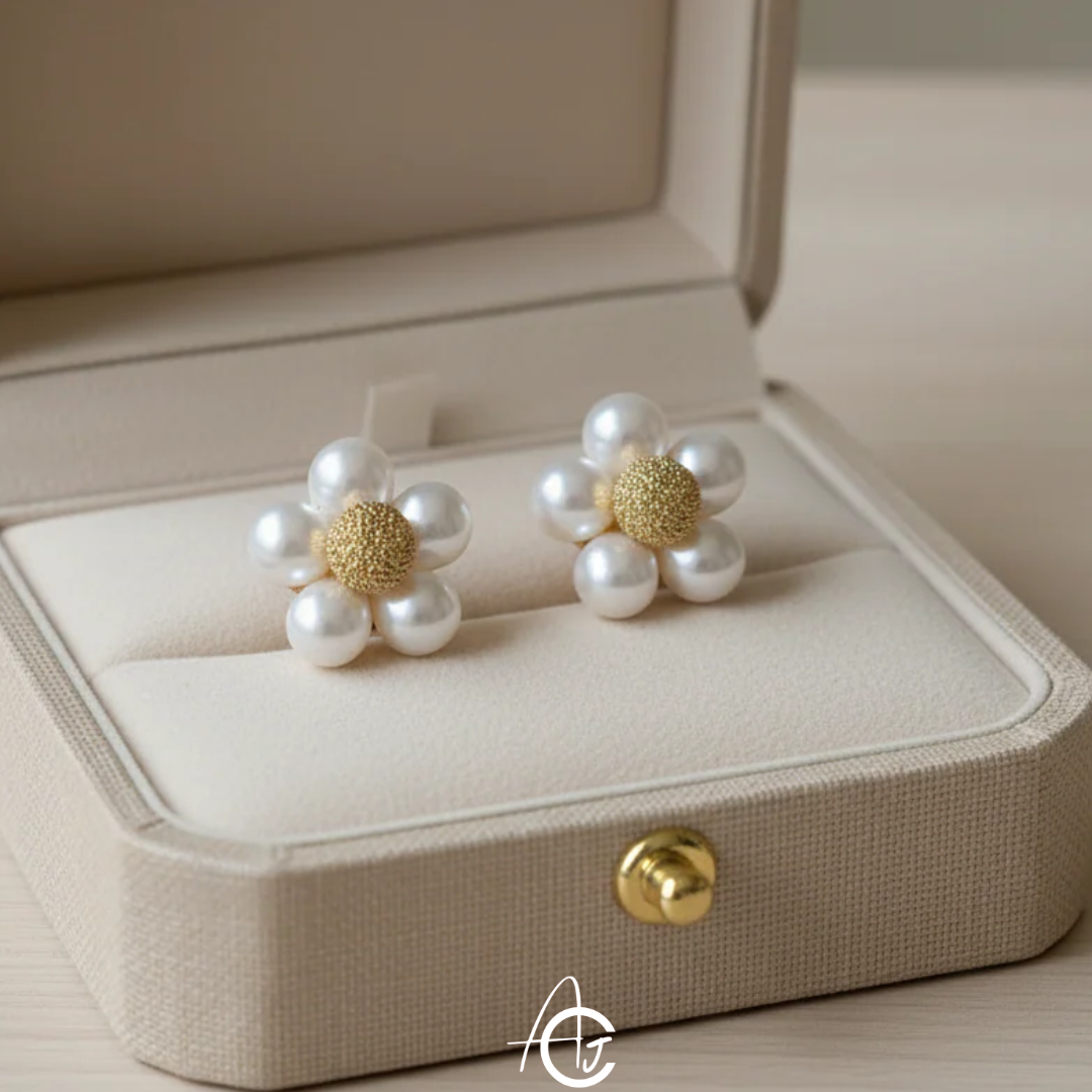 Pearl Flower Earrings