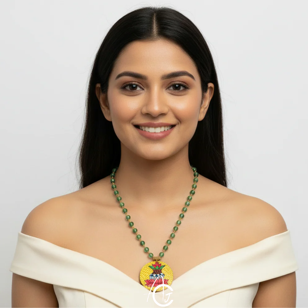 Statement Necklace, Handpainted : Handmade