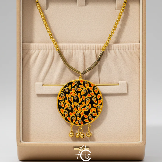 Statement Beauty Necklace, Handpainted : Handmade