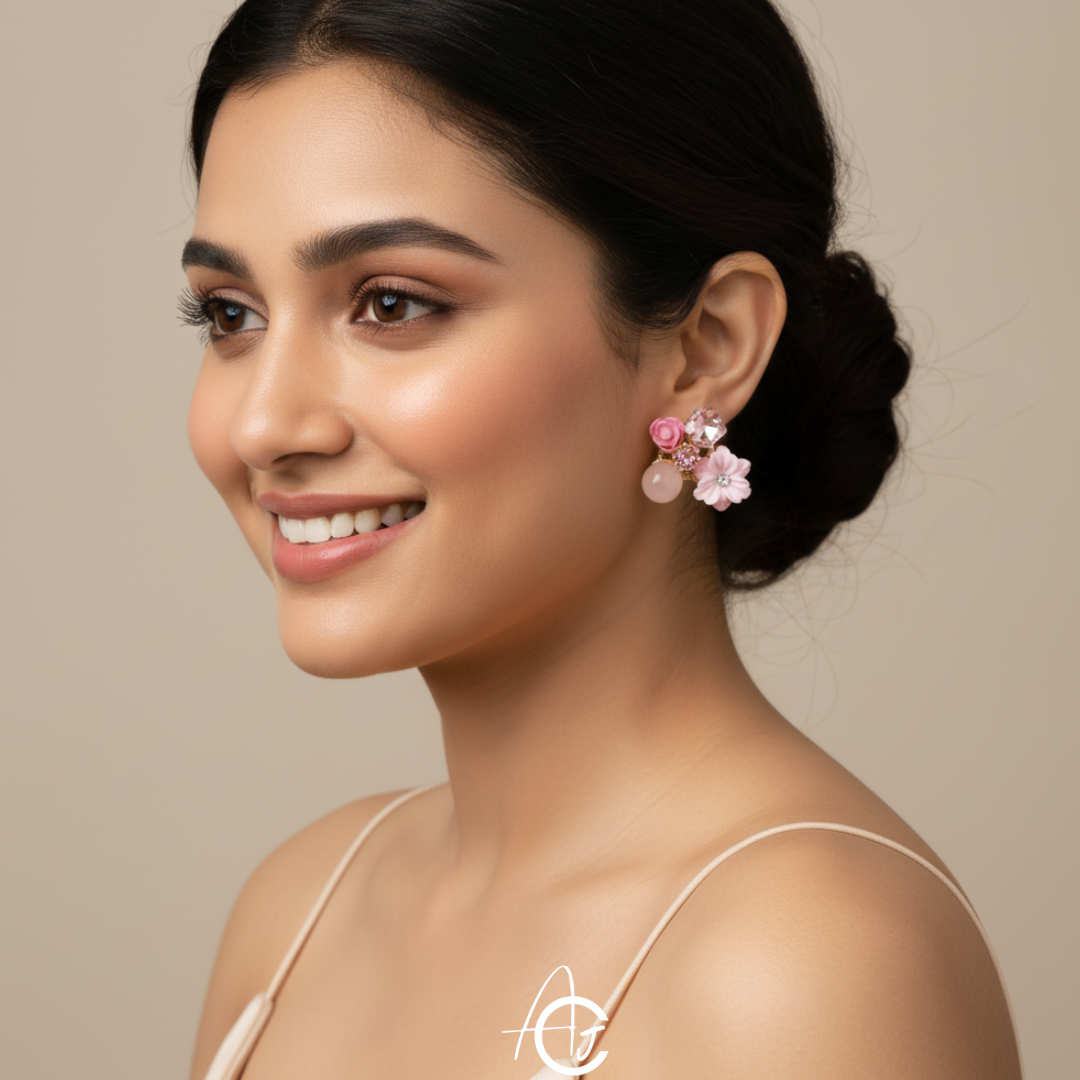 Flower Pink Earrings