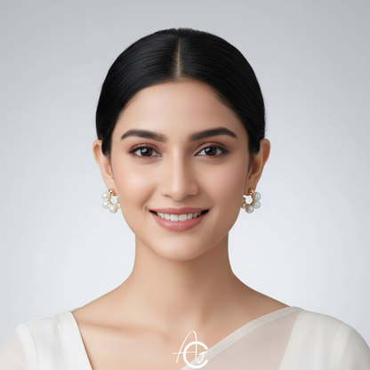 Pretty Pearl Hoop Earrings