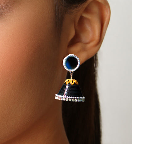 Sheesha, Jhumka Earrings : Handmade