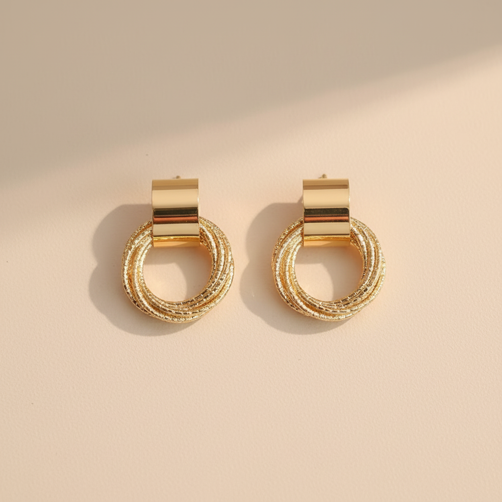 Gold Plated Minimal Earrings
