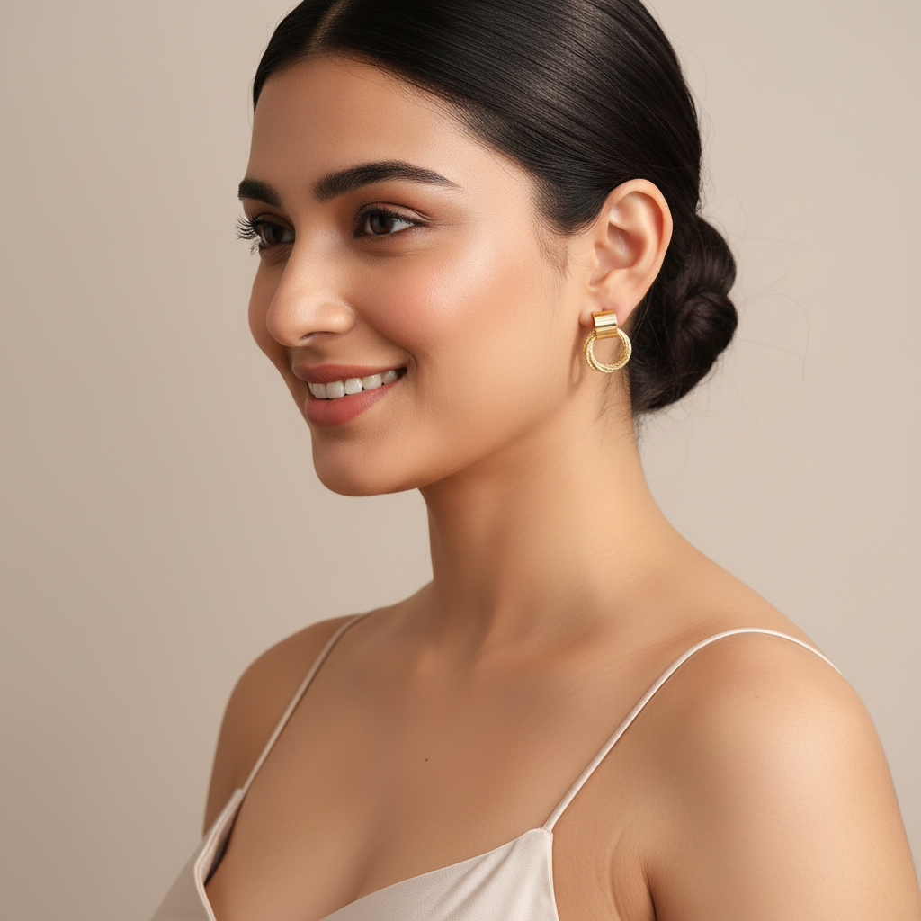 Gold Plated Minimal Earrings