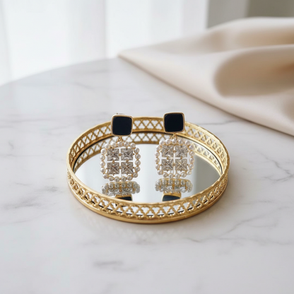 Bling Crystal Pearl Earrings