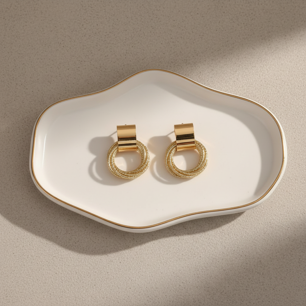 Gold Plated Minimal Earrings