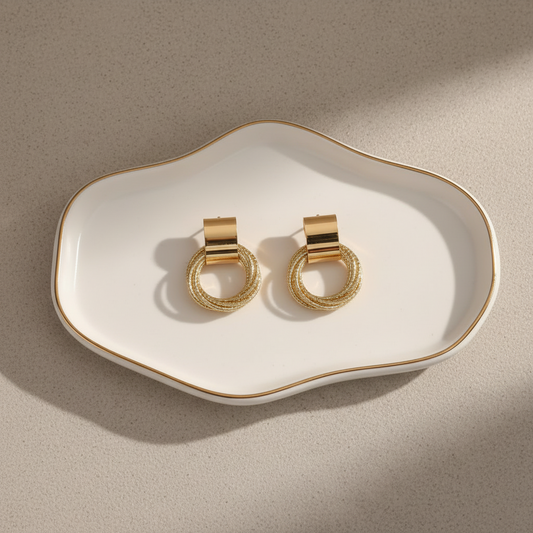 Gold Plated Minimal Earrings