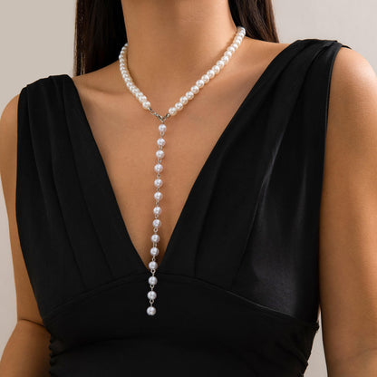 Pearl And Chain Necklace