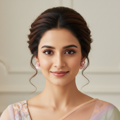 Flower Pink Earrings