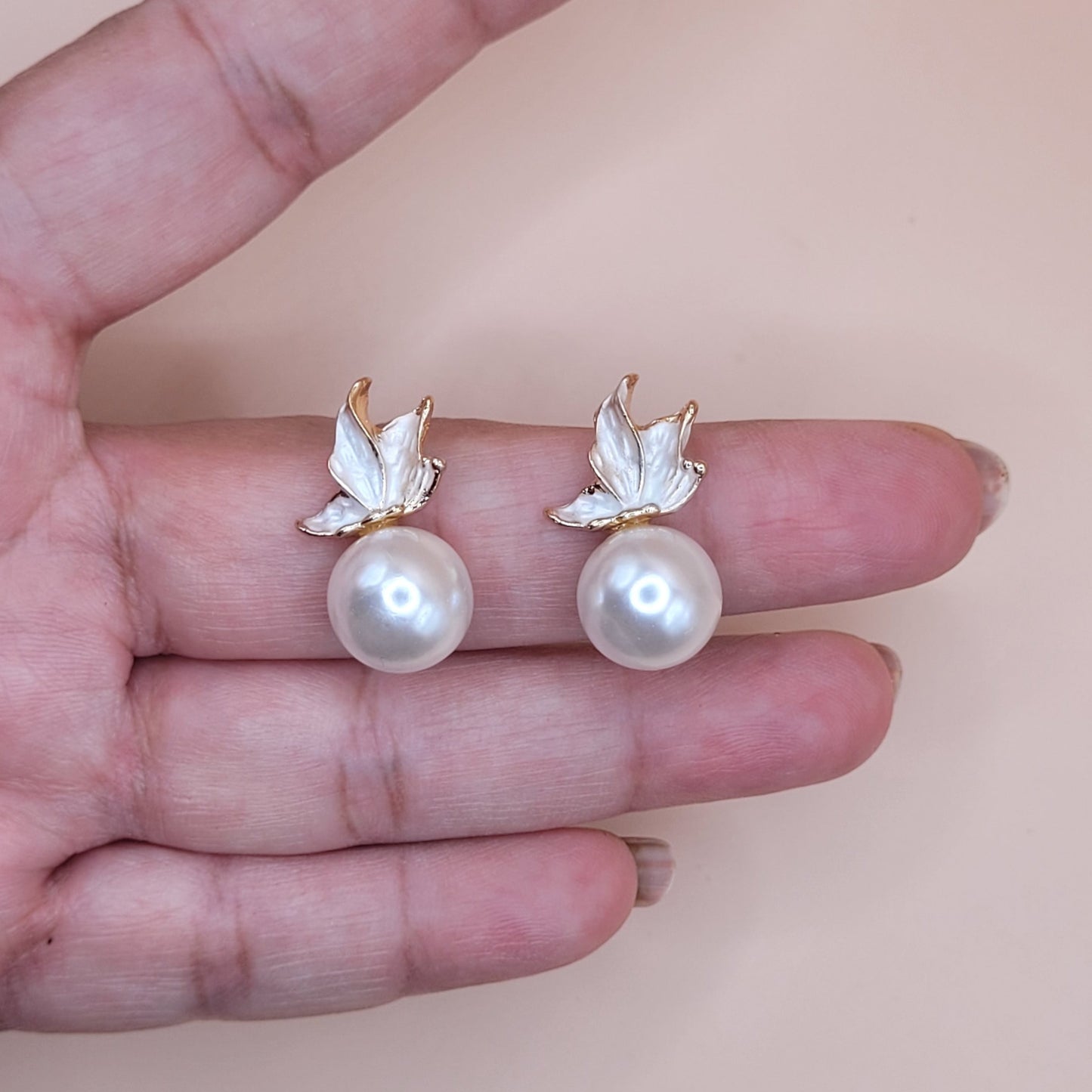 Butterfly Pearl Earrings