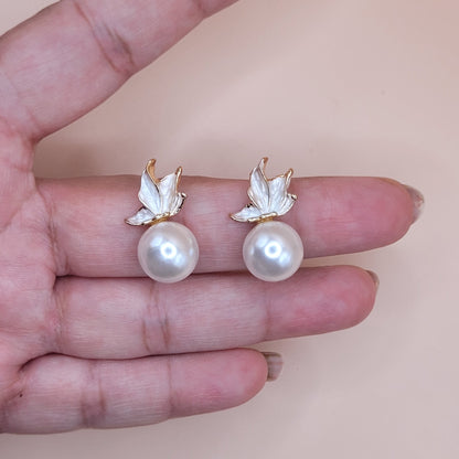Butterfly Pearl Earrings