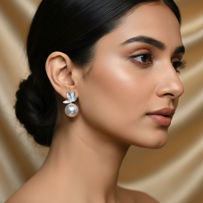 Butterfly Pearl Earrings