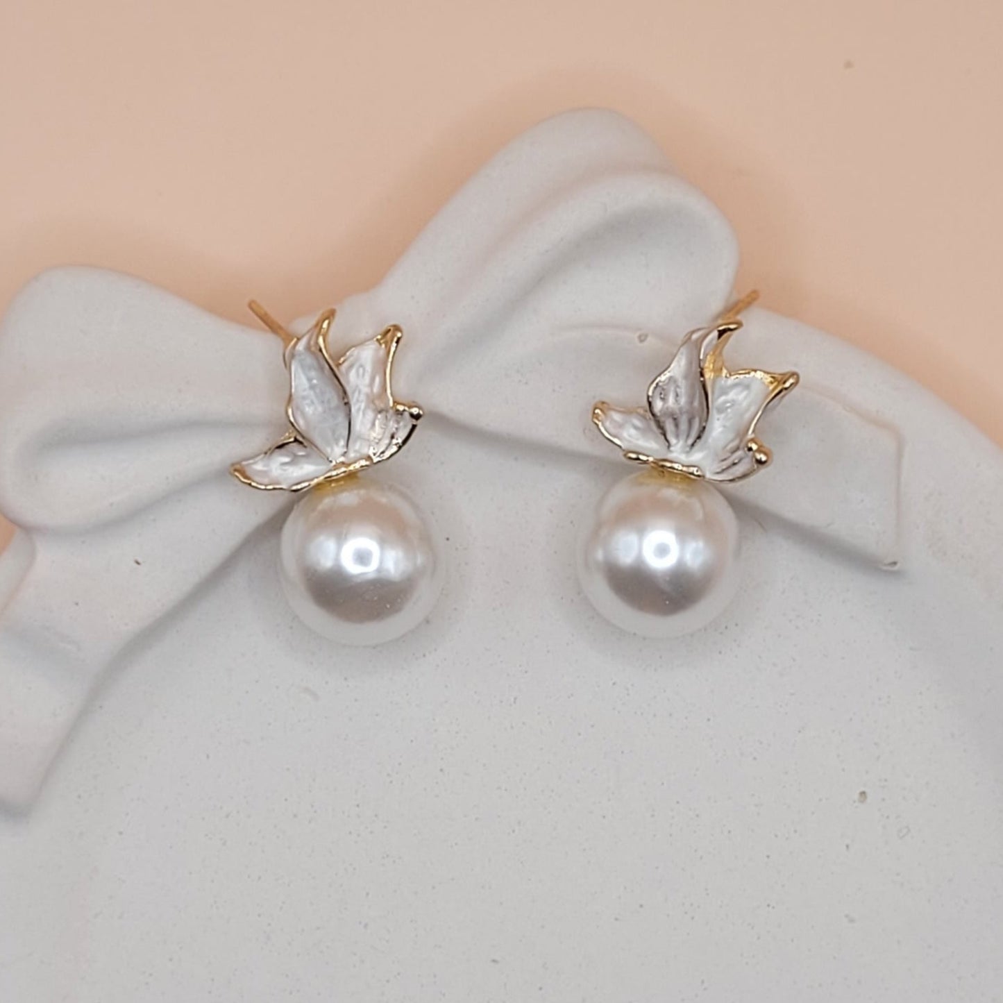 Butterfly Pearl Earrings
