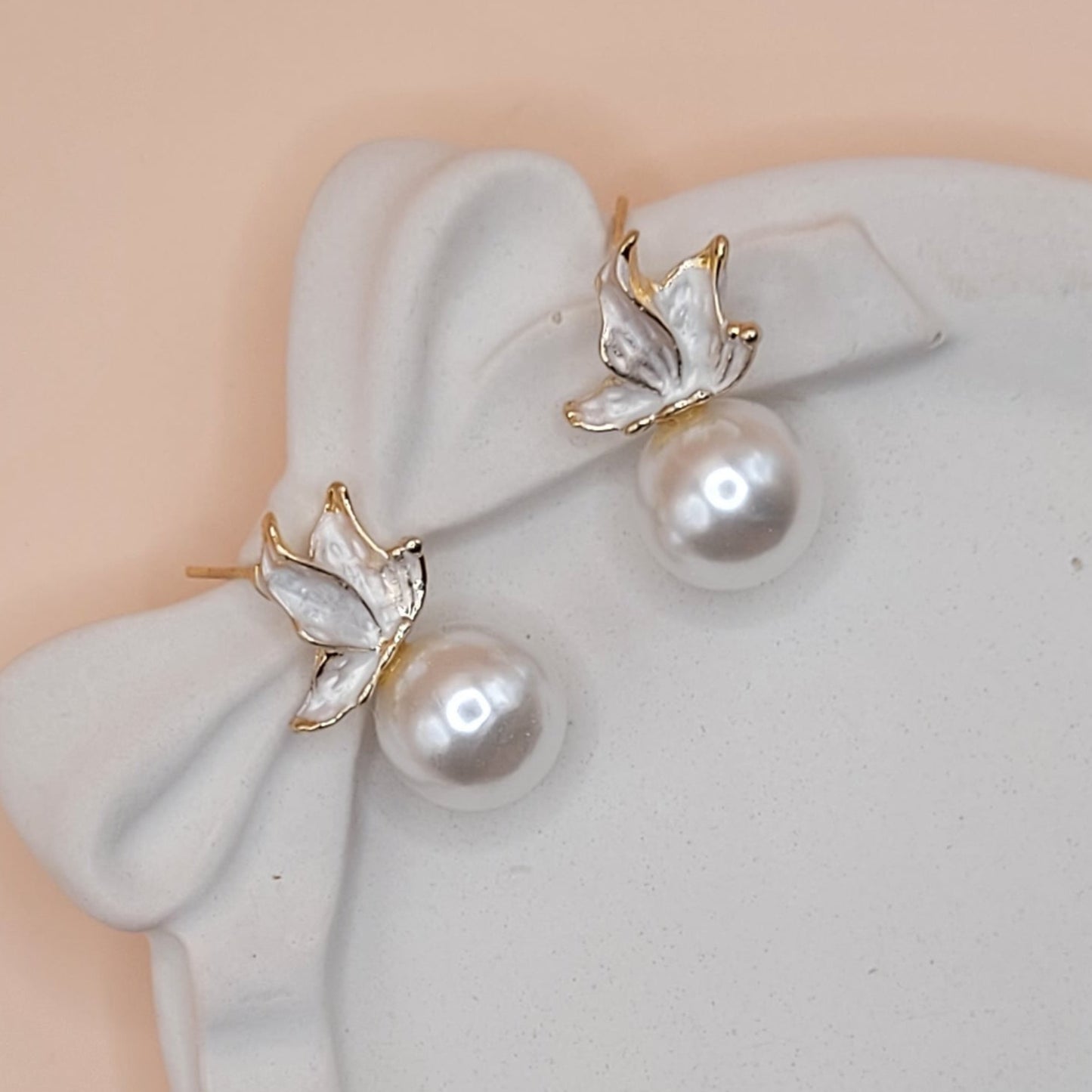 Butterfly Pearl Earrings