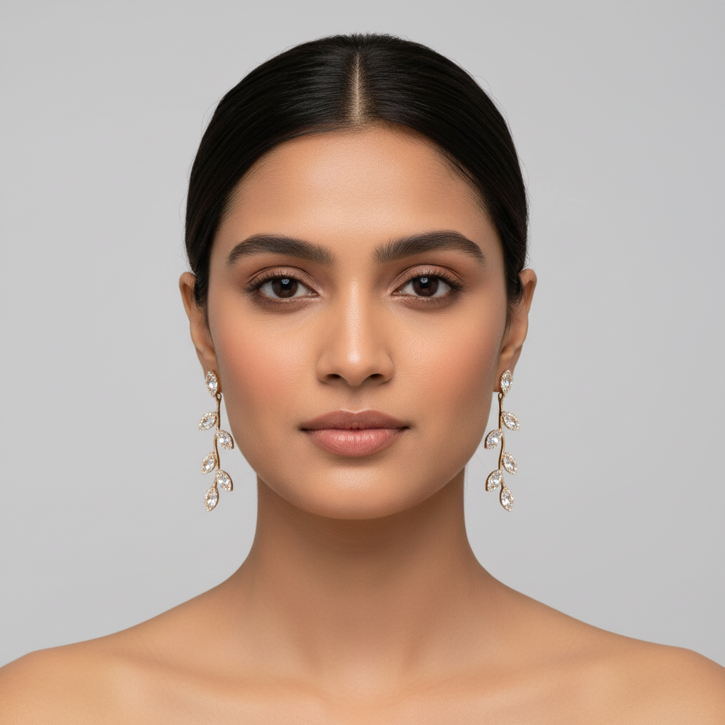 Leaves Long Chain Earrings