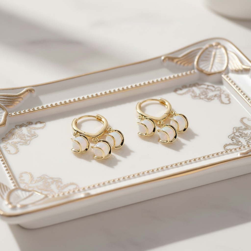 Pretty Crystal Hoop Earrings