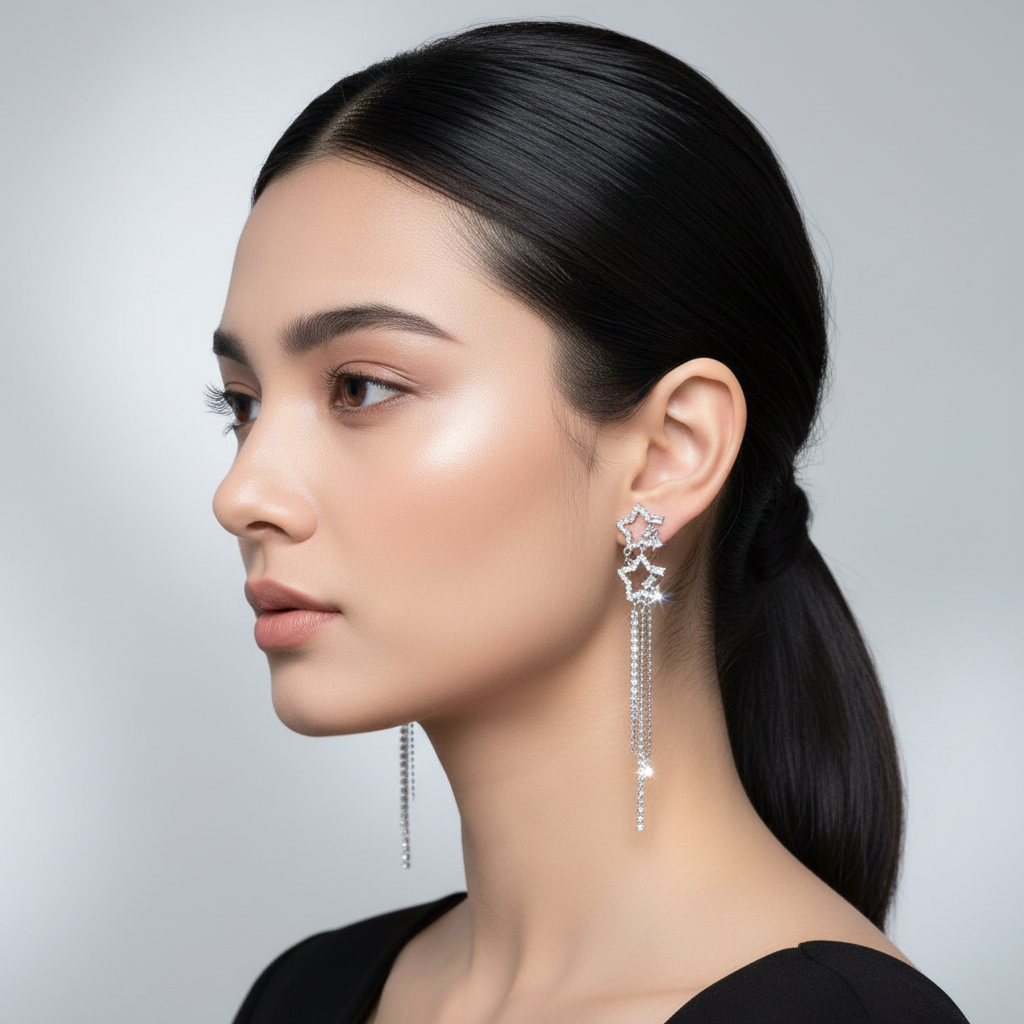 Star Long Chain Earrings