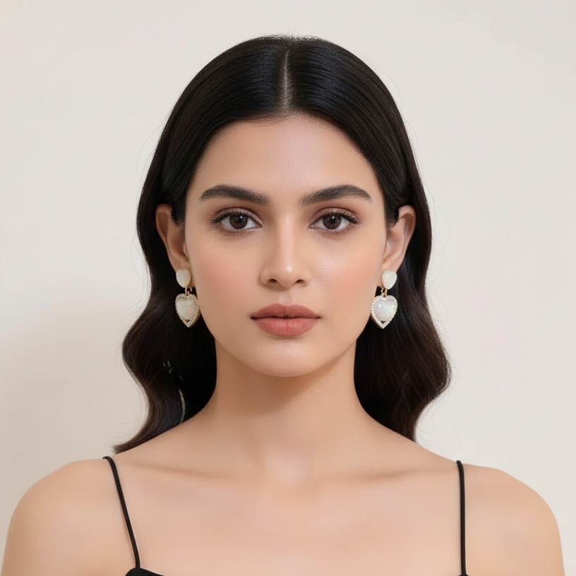 Statement Heart Drop Earrings