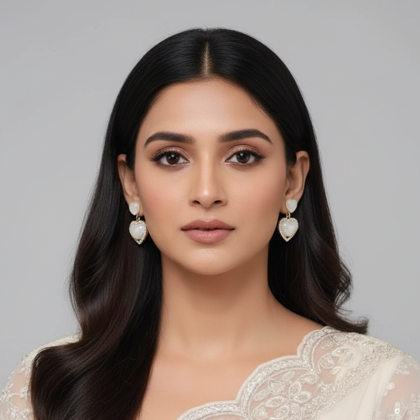 Statement Heart Drop Earrings