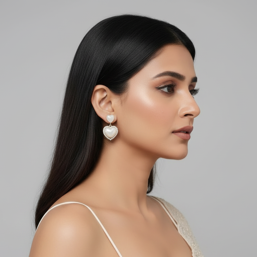 Statement Heart Drop Earrings