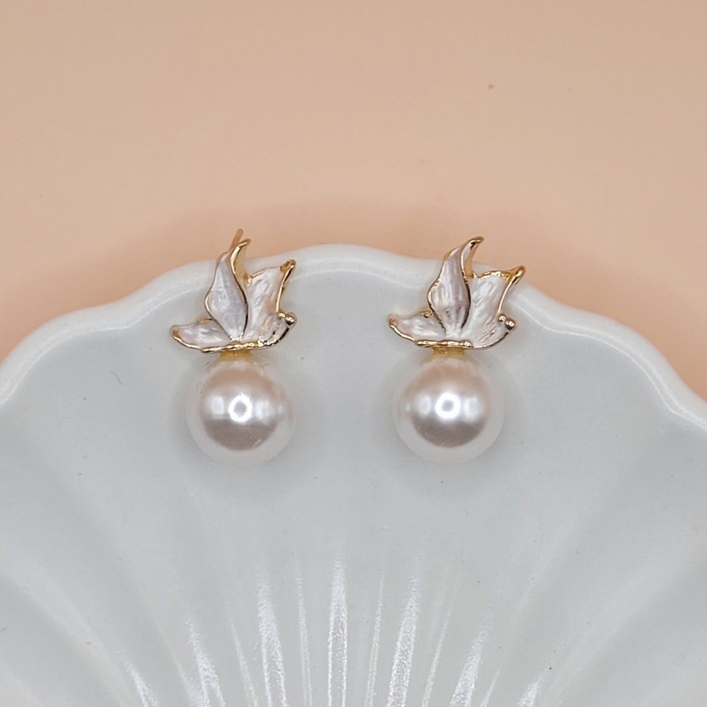Butterfly Pearl Earrings