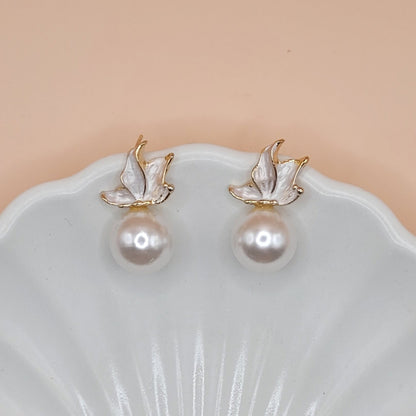 Butterfly Pearl Earrings