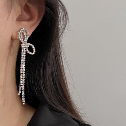 Bling Bow Statement Earrings