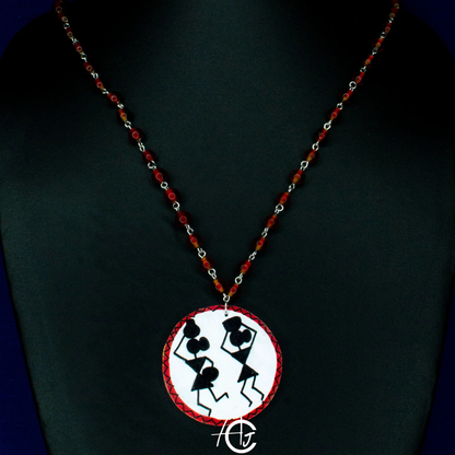 Statement Necklace, Handpainted : Handmade