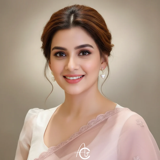 Bling Pearl Heart Earrings