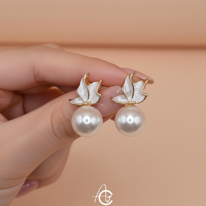 Butterfly Pearl Earrings