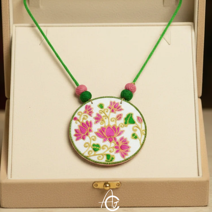 Statement Necklace, Handpainted : Handmade