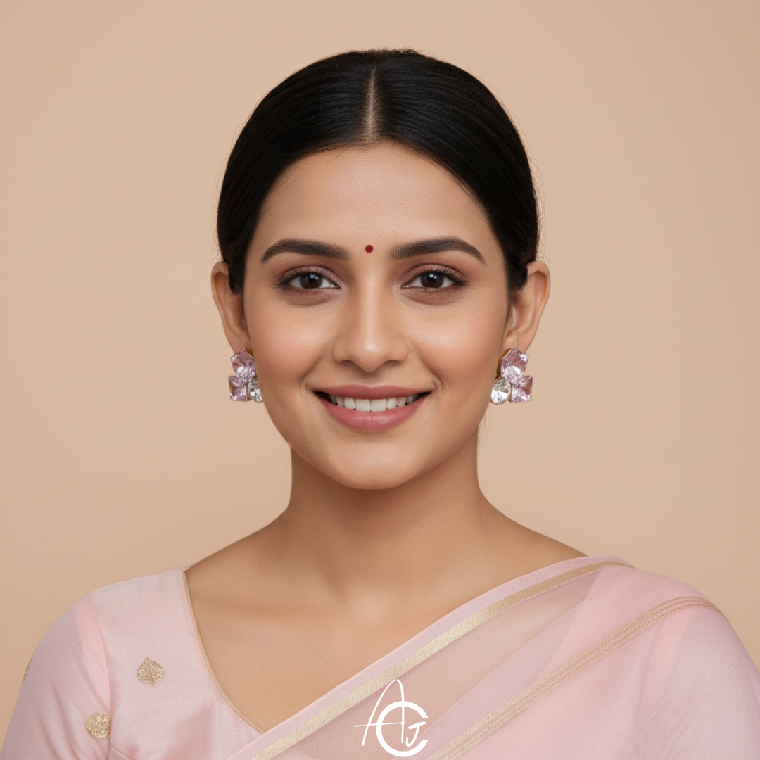 Bling Prism Pink Earrings