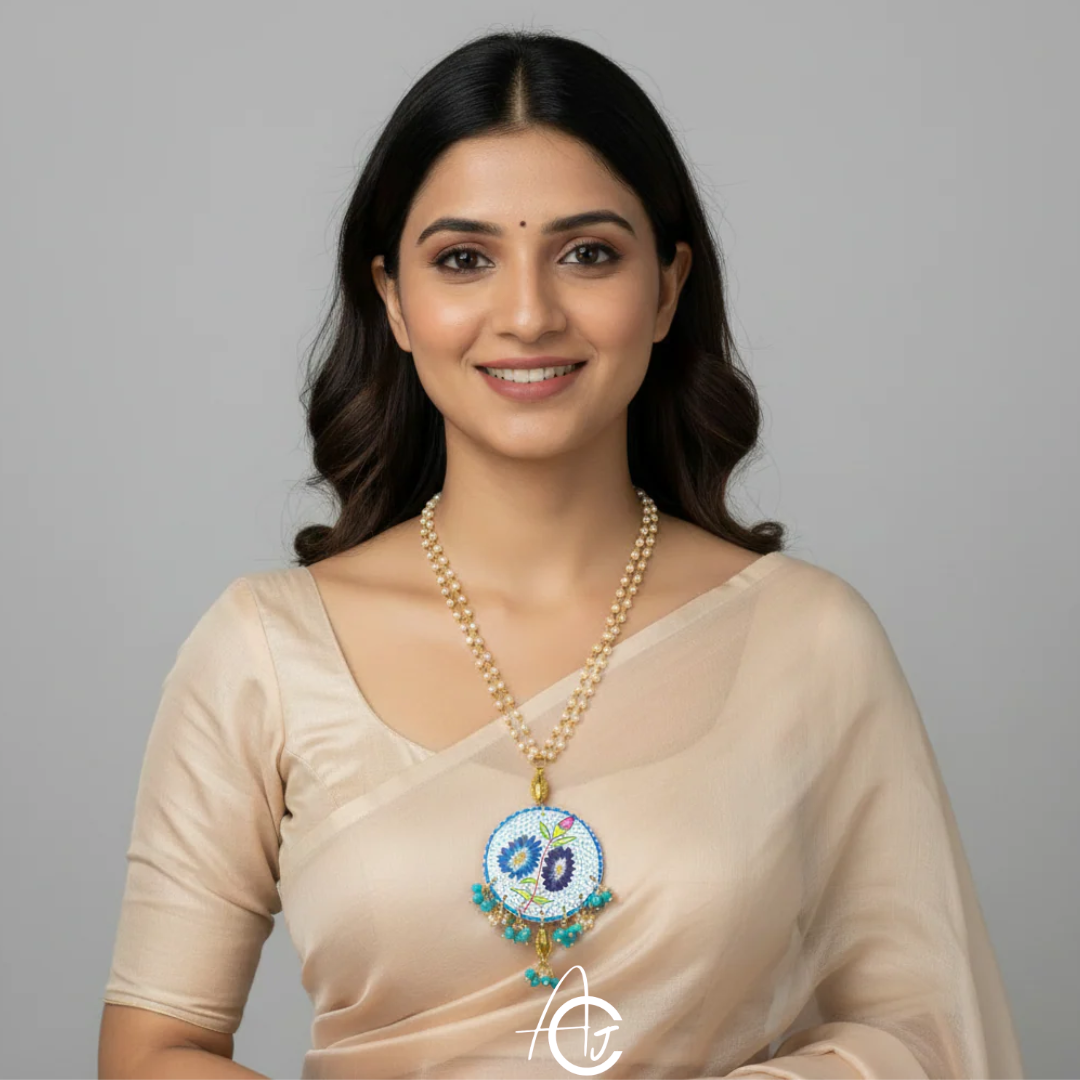 Statement Necklace, Handpainted : Handmade